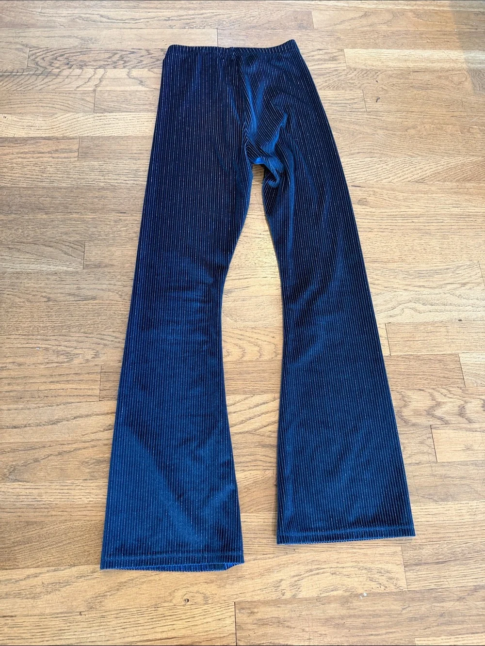 Old Navy Navy Ribbed Flare Leggings girls size large 10/12